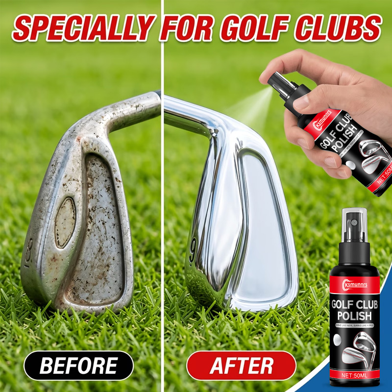 Golf Equipment Manager - สเปรย์ขัดเงาไม้กอล์ฟแบบมืออาชีพ, น้ำยาฟื้นฟูความเงาโลหะสำหรับขจัดออกซิเดชัน, ดูแลรอยขีดข่วนเล็กน้อย และบำรุงรักษาหัวไม้กอล์ฟ