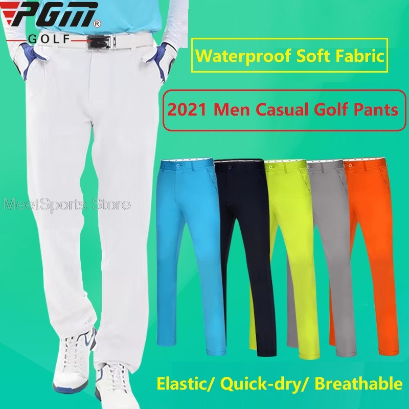 Golf Equipment Rental - Pgm Golf กางเกงชายกางเกงกีฬายืดหยุ่นสูงสวมใส่สบายๆกางเกงผู้ชายฤดูร้อน Slim-Fit Quick-แห้งเร็ว Sweatpants