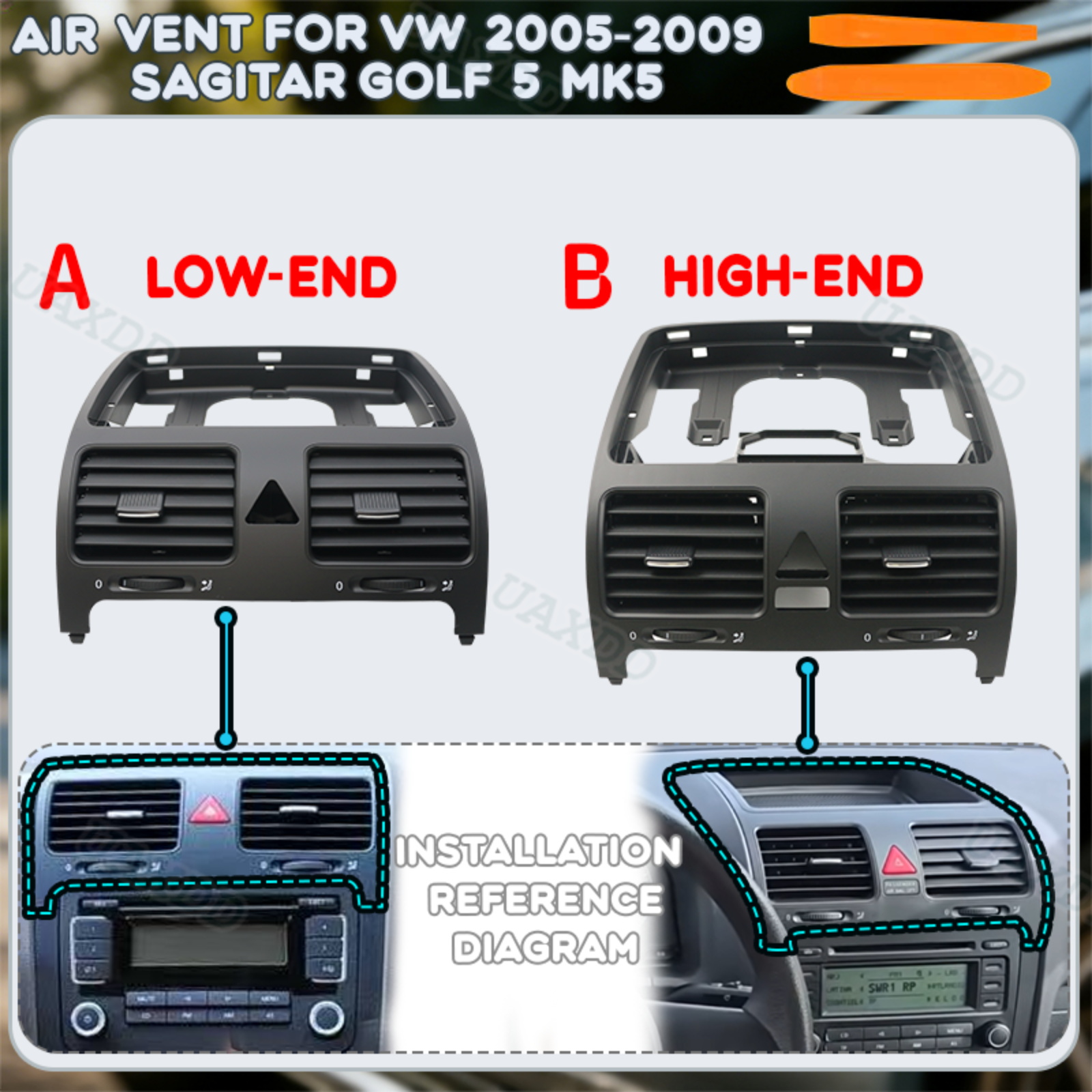 Golf Equipment Outlet - สำหรับ VW Sagitar ปี 2005-2009 ชุดอุปกรณ์ช่องระบายอากาศ